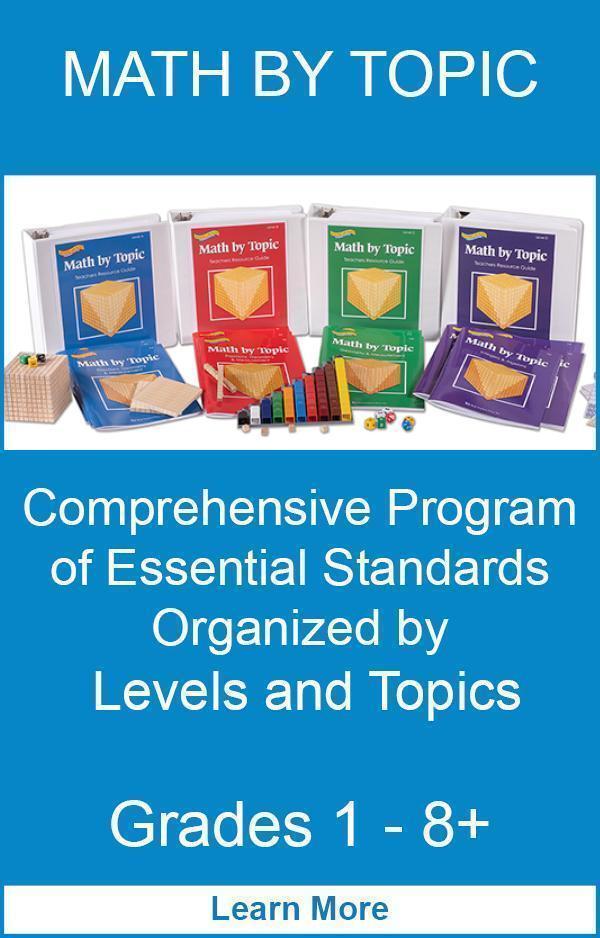 Comprehensive math programs by levels and topic