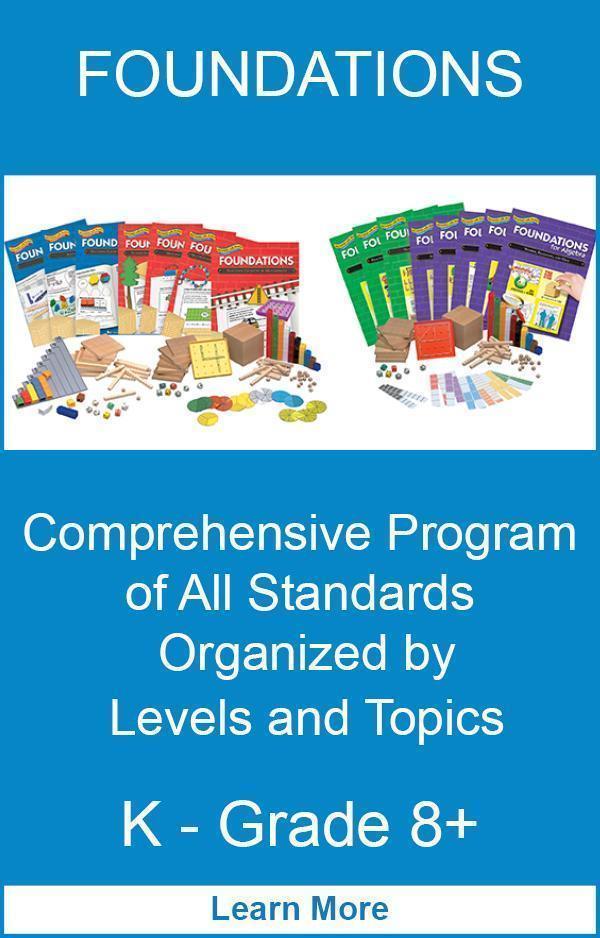 comprehensive math program of all standards organized by level and topics