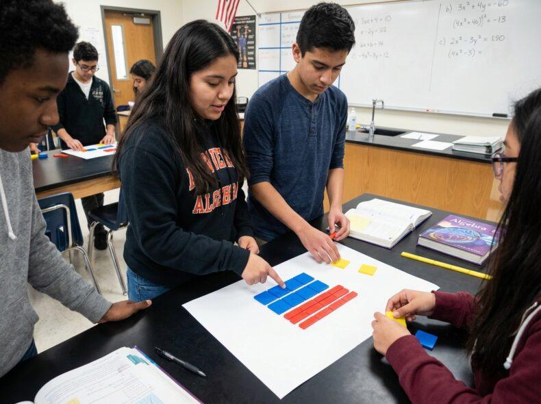 Moving with Algebra manipulatives